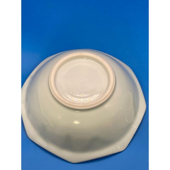 Arita Ware Vintage Japanese Ceramic 6" Rice bowl pair blue leaves - Picture 3 of 4